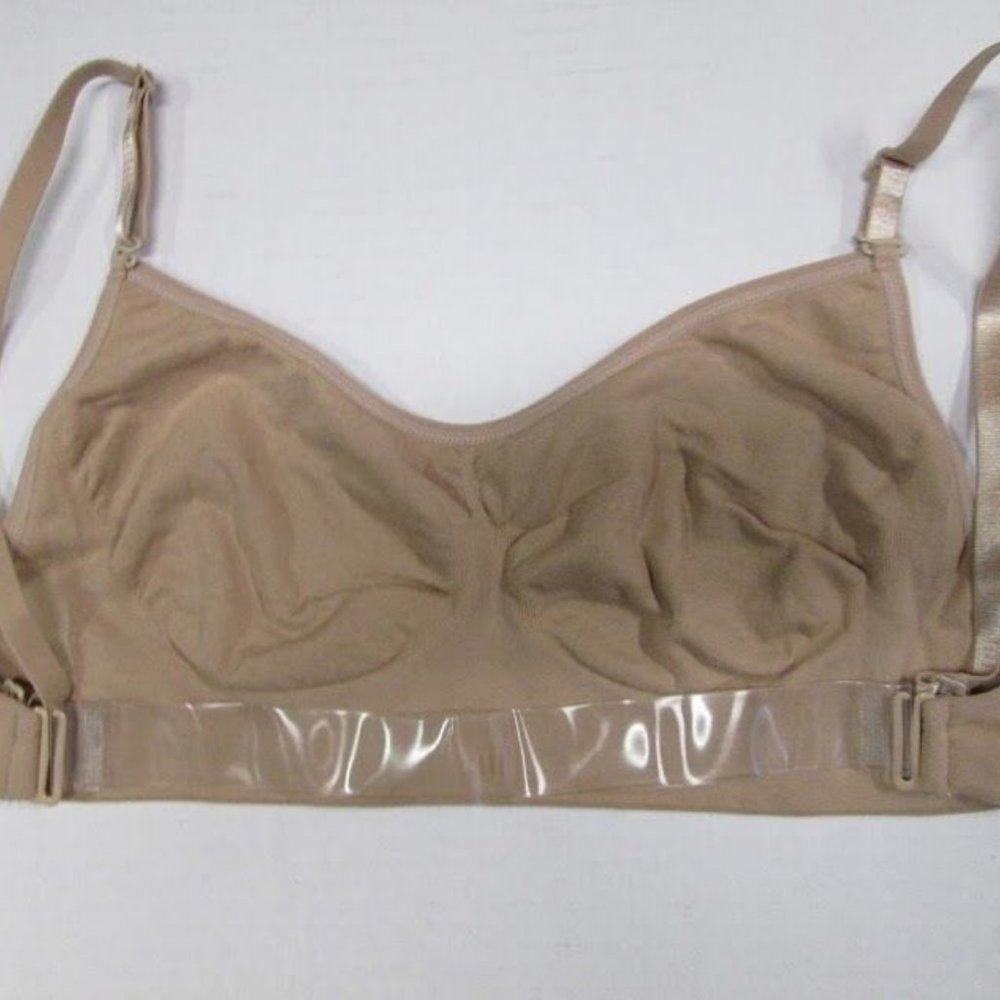 Nude Clear Strap Dance Bra 3 Sizes: M/L Child  S/M Adult or L/XL Adult